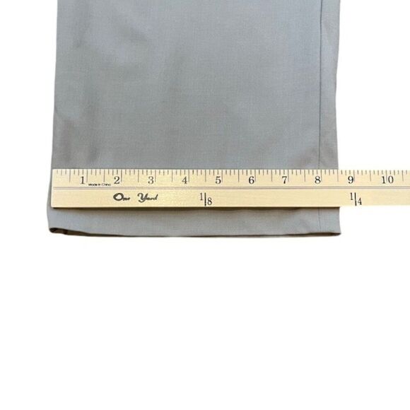 Giorgio Armani Linen Silk Blend Dress Slacks Light Gray Pockets Side Zip Size 42 - Picture 9 of 13